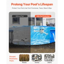 18ft Round Pool Liner Pad for Above Ground Pools Prevents Punctures Pool Mat