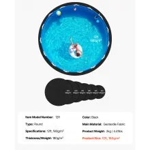 12ft Round Pool Liner Pad for Above Ground Pools Prevents Punctures Pool Mat