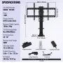 Elevador de TV motorizado VEVOR con recorrido de 35 pulgadas y soporte motorizado para TV de 32 a 65 pulgadas con control remoto, altura ajustable de 28,7 a 64,2 pulgadas, capacidad de carga de 154 libras.