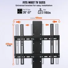 VEVOR Motorized TV Lift Stroke Length 28 Inches Motorized TV Mount Fit for Max.50 Inch TV Lift with Remote Control Height Adjustable 38-65 Inch,Load Capacity 132 Lbs