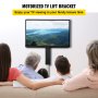 VEVOR Motorized TV Lift Stroke Length 31 Inches Motorized TV Mount Fit for Max.60 Inch TV Lift with Remote Control Height Adjustable 42-73 Inch,Load Capacity 132 Lbs