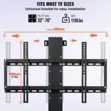 VEVOR Motorized TV Lift Stroke Length 31 Inches Motorized TV Mount Fit for Max.60 Inch TV Lift with Remote Control Height Adjustable 42-73 Inch,Load Capacity 132 Lbs