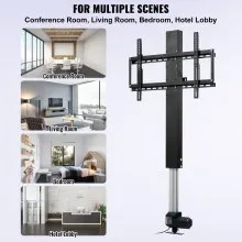 VEVOR Motorized TV Lift Stroke Length 31 Inches Motorized TV Mount Fit for Max.60 Inch TV Lift with Remote Control Height Adjustable 42-73 Inch,Load Capacity 132 Lbs