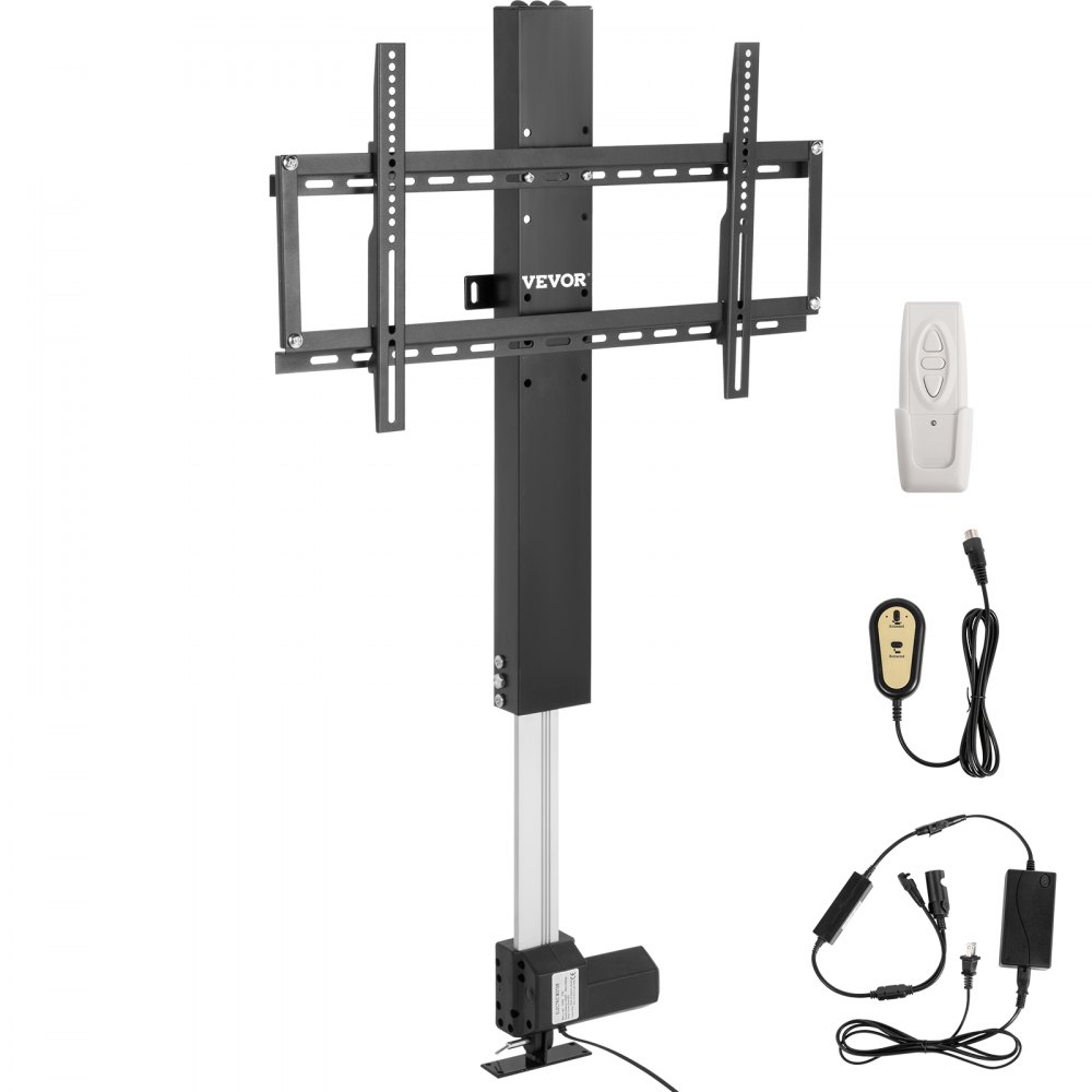 VEVOR 800mm Motorized TV Lift Stroke Length Inches Motorized TV Mount Fit for TV Lift with Remote Control Height Adjustable Load Capacity Wireless Remote Control (32"(80cm))
