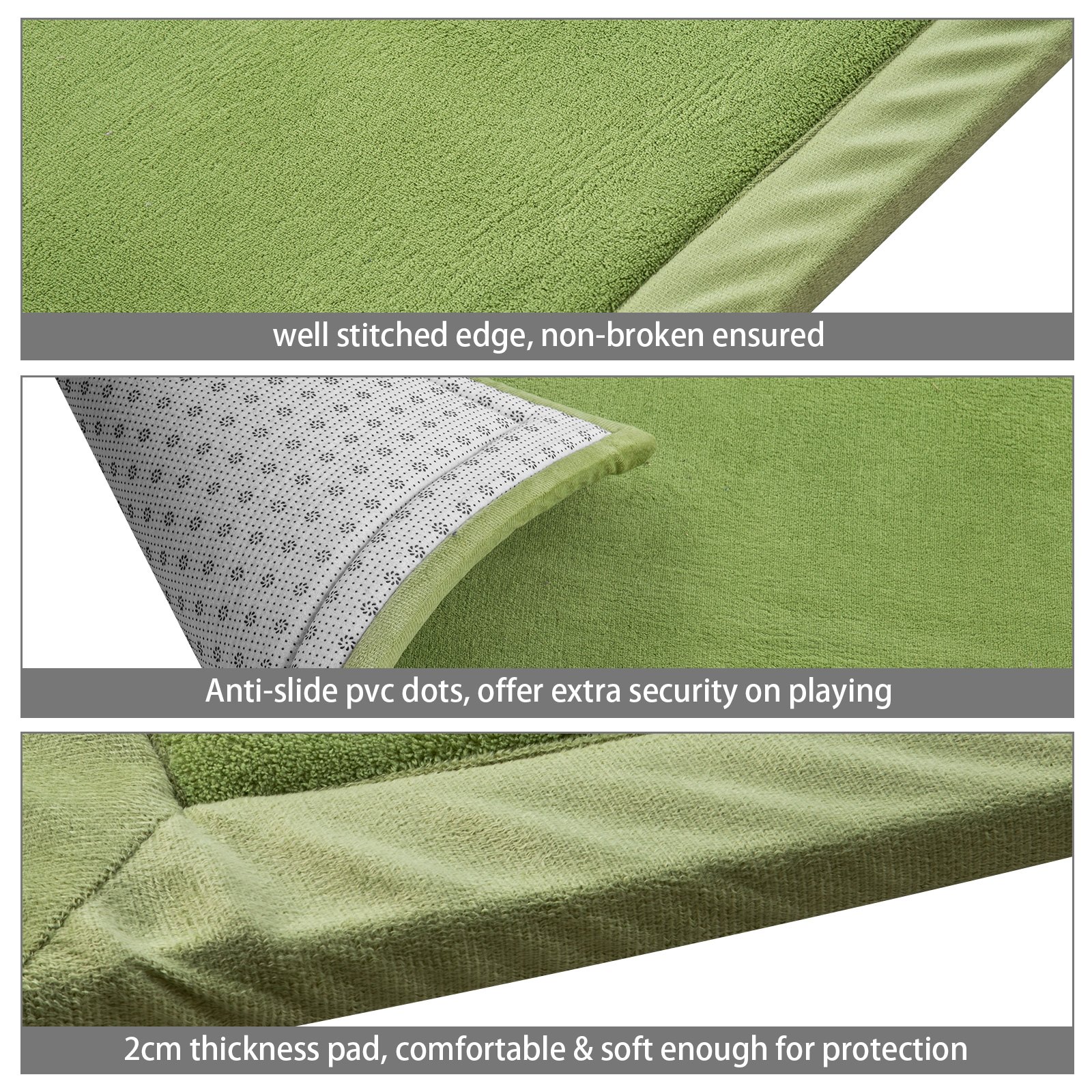 Baby Play Mat Crawling Rugs Plush Blanket Carpet Non-Slip 2x1.8M 2cm Thickness