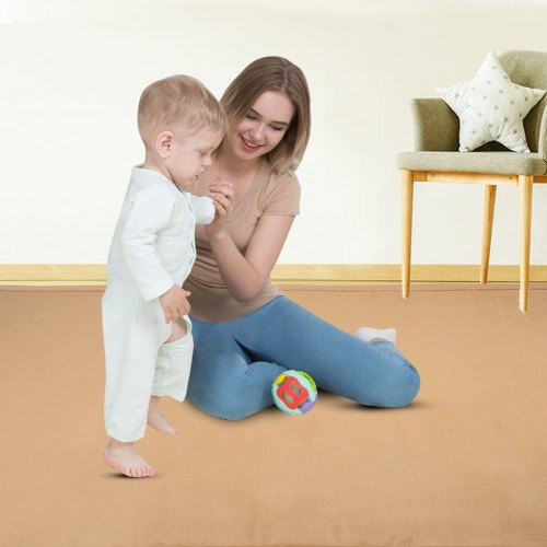 VEVOR Children Crawling Mat 6.5 x 5.9 Ft Memory Foam Area Rug Yellow Non-Toxic Plush Foam Bedroom Mat Rug for Crawling Babies