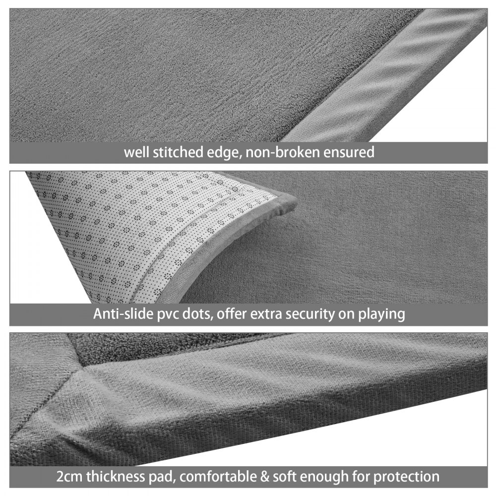 Baby Play Mat Crawling Rug Coral Fleece Blanket Thickened Carpet 2x2.4M Non-Slip