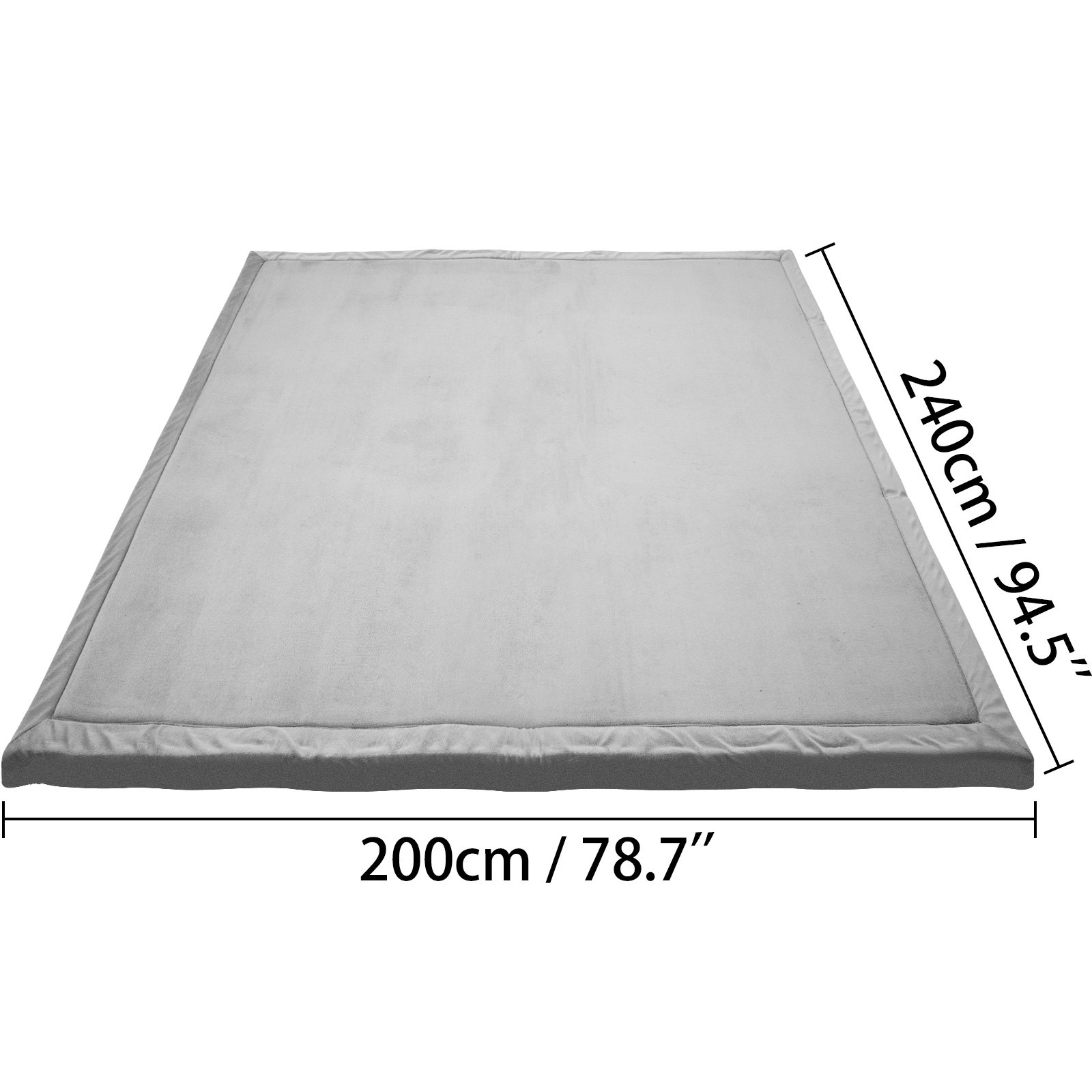 Baby Play Mat Crawling Rug Coral Fleece Blanket Thickened Carpet 2x2.4M Non-Slip