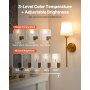 Battery Operated Wall Sconce Set of 2 Wireless Wall Lights with Remote Control