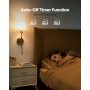 Battery Operated Wall Sconce Set of 2 Wireless Wall Lights with Remote Control