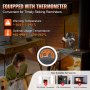 VEVOR Wood Stove Fan Heat Powered, Quiet Fireplace Fans for Wood/Log Burner/Heater, 180 CFM Max. Airflow Non Electric, Circulating Warm Air Saving Fuel, 4 Blades Upgrade Design, 9.3'' x 4.1'' x 9.1''