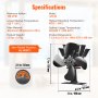 VEVOR Wood Stove Fan Heat Powered, Quiet Fireplace Fans for Wood/Log Burner/Heater, 180 CFM Max. Airflow Non Electric, Circulating Warm Air Saving Fuel, 4 Blades Upgrade Design, 9.3'' x 4.1'' x 9.1''