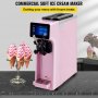 VEVOR Commercial Ice Cream Maker, 10-20L/H Yield, 1000W Countertop Soft Serve Machine with 4.5L Hopper 1.6L Cylinder, Frozen Yogurt Maker with Touch Screen Puffing Pre-Cooling Shortage Alarm, Pink