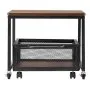 VEVOR Mini Fridge Stand with Storage, 198 lbs Mini Fridge Table with Movable Storage Cart & Swivel Wheels, Beverage Refrigerator Stand for Coffee Bar, Mini Fridge Organizer for Home Dorm, Light Brown