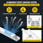 VEVOR LED U Channels, 20-Pack 3.3 ft U-Shaped LED Channel System, Aluminum LED Strip Light Channels, LED Channels with Diffused Cover, End Caps, and Mounting Clips for LED Strip Light Installations