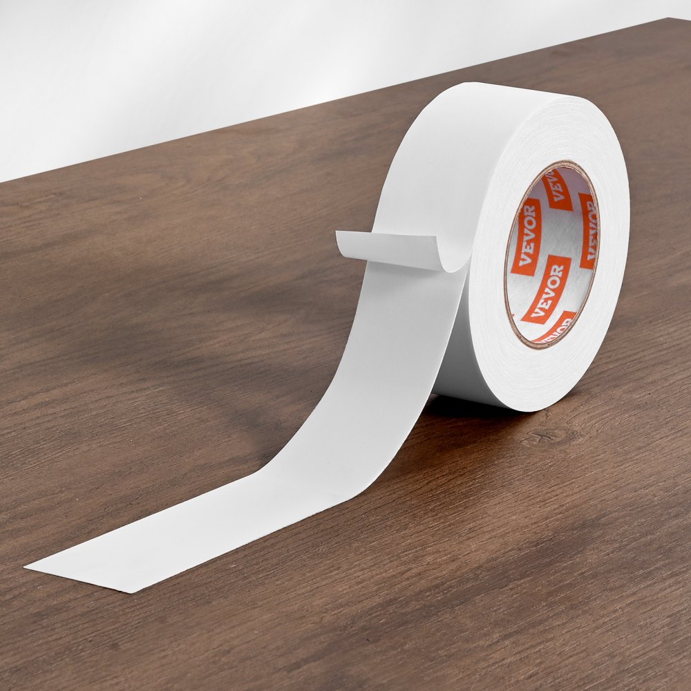 VEVOR Double Sided Carpet Tape, 2 Inch x 30 Yards, Strong Adhesive and Residue-Free, Heavy-duty Sticker Rug Tape Grippers for Area Rugs, Carpets, Laminate, Tile, Concrete, and Hardwood Floors