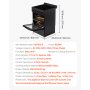 VEVOR 24 in Electric Range Oven, 2.7 Cu. Ft. Capacity Compact Freestanding Oven, Stainless Steel Kitchen Stove with 4 Burners, Easy Reach Rack, Storage Drawer, Drip Pan, Indicator Light(No Power Cord)