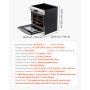 VEVOR 30 in Electric Range Oven, 4.8 Cu. Ft. Capacity Compact Freestanding Oven, Stainless Steel Kitchen Stove, with 4 Cooktop Burners, Timer, Easy Reach Racks, Storage Drawer, Light(No Power Cord)