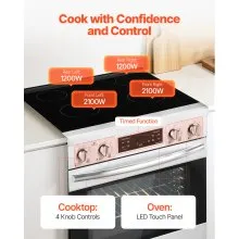 30 in Electric Range Oven 4.8 Cu. Ft. 4 Cooktop Burners Stainless Steel Body