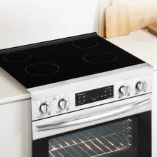 30 in Electric Range Oven 4.8 Cu. Ft. 4 Cooktop Burners Stainless Steel Body