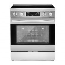 30 in Electric Range Oven 4.8 Cu. Ft. 4 Cooktop Burners Stainless Steel Body