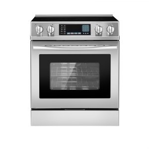 VEVOR 30 in Electric Range Oven, 4.8 Cu. Ft. Capacity Compact Freestanding Oven, Stainless Steel Kitchen Stove, with 5 Burners, Timer, Self-Cleaning, Easy Reach Racks, Storage Drawer(No Power Cord) | VEVOR US