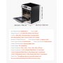 VEVOR 30 in Electric Range Oven, 4.8 Cu. Ft. Capacity Compact Freestanding Oven, Stainless Steel Kitchen Stove, with 5 Burners, Timer, Self-Cleaning, Easy Reach Racks, Storage Drawer(No Power Cord)
