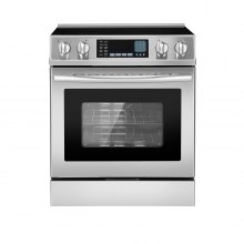30 in Electric Range Oven 4.8 Cu. Ft. 5 Cooktop Burners Stainless Steel Body