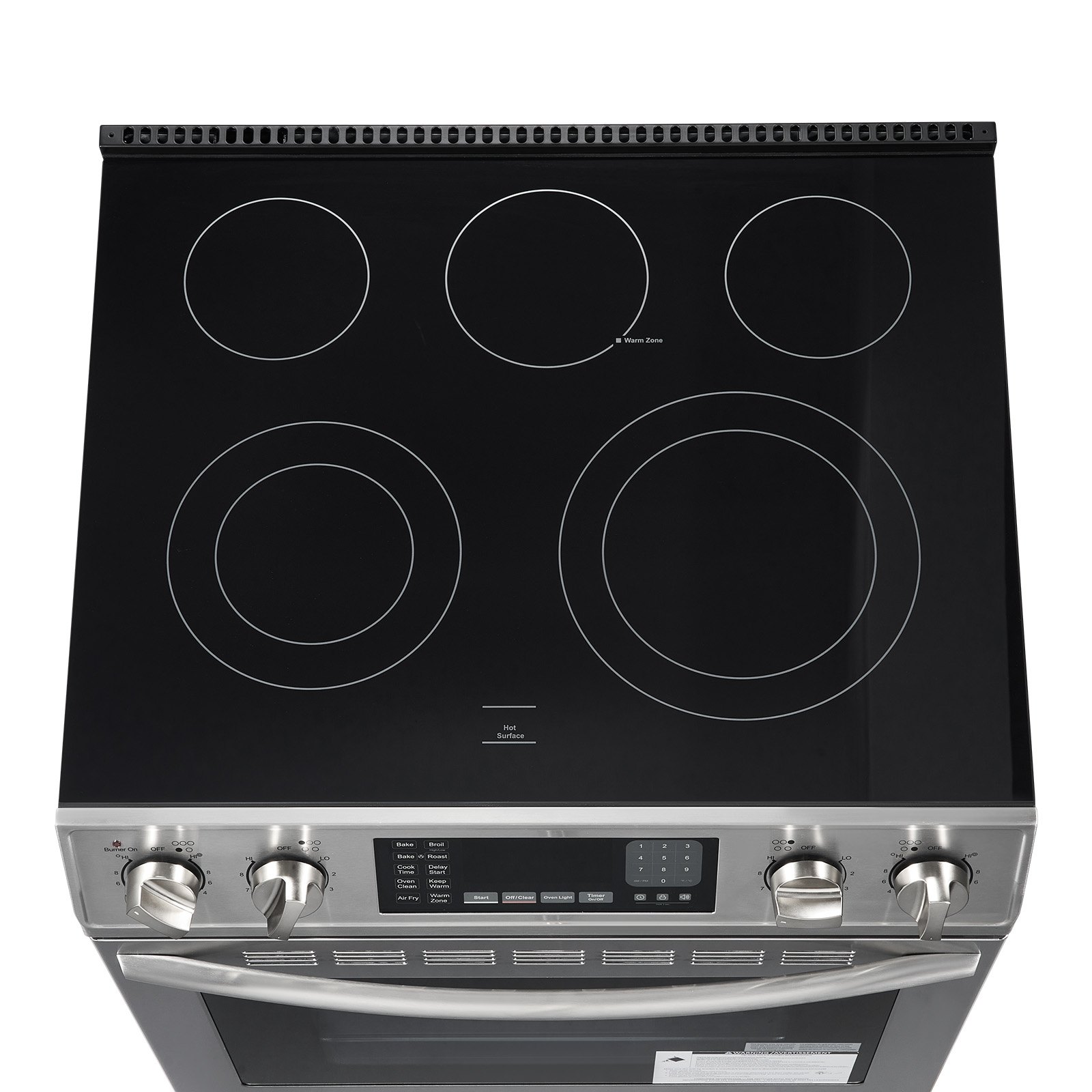 VEVOR 30 in Electric Range Oven, 4.8 Cu. Ft. Capacity Compact Freestanding Oven, Stainless Steel Kitchen Stove, with 5 Burners, Timer, Self-Cleaning, Easy Reach Racks, Storage Drawer(No Power Cord)