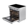 VEVOR 36 in Electric Range Oven, 6.0 Cu. Ft. Capacity Compact Freestanding Oven, Stainless Steel Kitchen Stove, with 5 Burners, Digital Screen Button Control, Easy Reach Racks for RV(No Power Cord)