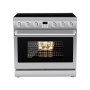 VEVOR 36 in Electric Range Oven, 6.0 Cu. Ft. Capacity Compact Freestanding Oven, Stainless Steel Kitchen Stove, with 5 Burners, Digital Screen Button Control, Easy Reach Racks for RV(No Power Cord)