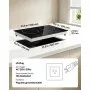 VEVOR Electric Cooktop 24inch 2 Burners Portable Stove Top 1800W 120V, Ceramic Countertop/Built-in Radiant Electric Stove , with 9 Power Levels, Timer, Child Lock, Over-Heat Guard, Touch Control
