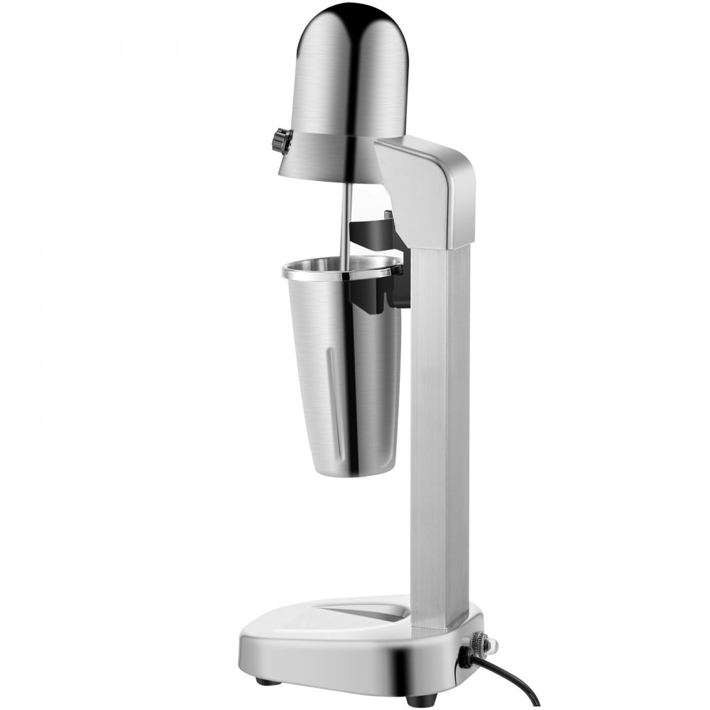 VEVOR Milkshake Maker, Single-Head Milkshake Machine, 280W Milkshake Mixer, Malt Maker with 800ml Cups (Stainless Steel/PC), 2-Speed Electric Milk Shake Machine, 18000RPM Drink Mixer, Stainless Steel