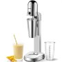 VEVOR Milkshake Maker, Single-Head Milkshake Machine, 280W Milkshake Mixer, Malt Maker with 800ml Cups (Stainless Steel/PC), 2-Speed Electric Milk Shake Machine, 18000RPM Drink Mixer, Stainless Steel
