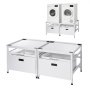 2 Pcs with Pull-Out Tray and Storage Space