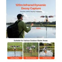 Spinning Wing Motion Duck Decoy Outdoor Realistic Teal Decoys for Hunting 1-Pack