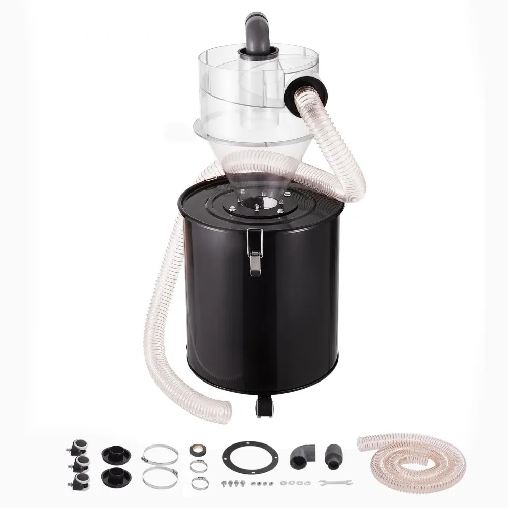 VEVOR Cyclone Dust Separator w/ Tank Vacuum Cleaner Separator 4" for 50L Tank