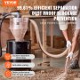 VEVOR Cyclone Dust Separator w/ Tank Vacuum Cleaner Separator 4" for 13 Gal Tank