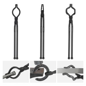 VEVOR Blacksmith Tongs 3 PCS V-Bit Bolt Wolf Jaw and Z