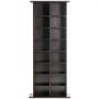 Gabinete de almacenamiento multimedia VEVOR, estante para DVD de 8 capas con capacidad para 464 CD, estantes ajustables para CD, 16 compartimentos, protege y organiza colecciones de música, películas, videojuegos o recuerdos, color espresso