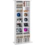 VEVOR Media Storage Cabinet 8 Layers Adjustable DVD Shelves Holds 464 CDs White