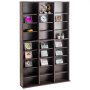 VEVOR Media Storage Cabinet, 9-layer DVD Shelf Holds up to 756 CDs, Adjustable CD Shelves 27 Compartments, Protects & Organizes Music, Movie, Video Games or Memorabilia Collections, Espresso