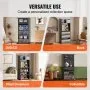 VEVOR Media Storage Cabinet 5 Layers Adjustable DVD Shelves 240 CDs Espresso