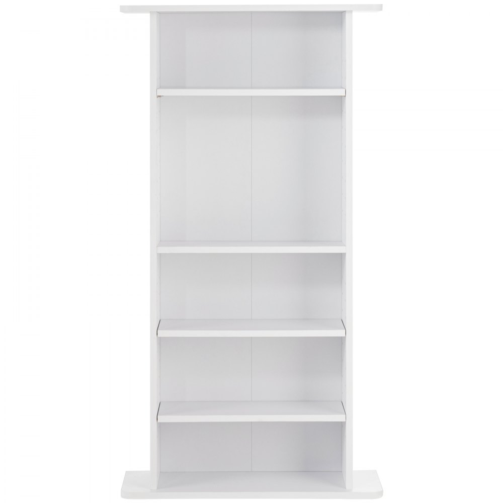 VEVOR Media Storage Cabinet, 5-layer DVD Shelf Holds up to 240 CDs, Adjustable CD Shelves, Protects & Organizes Music, Movie, Video Games or Memorabilia Collections, White