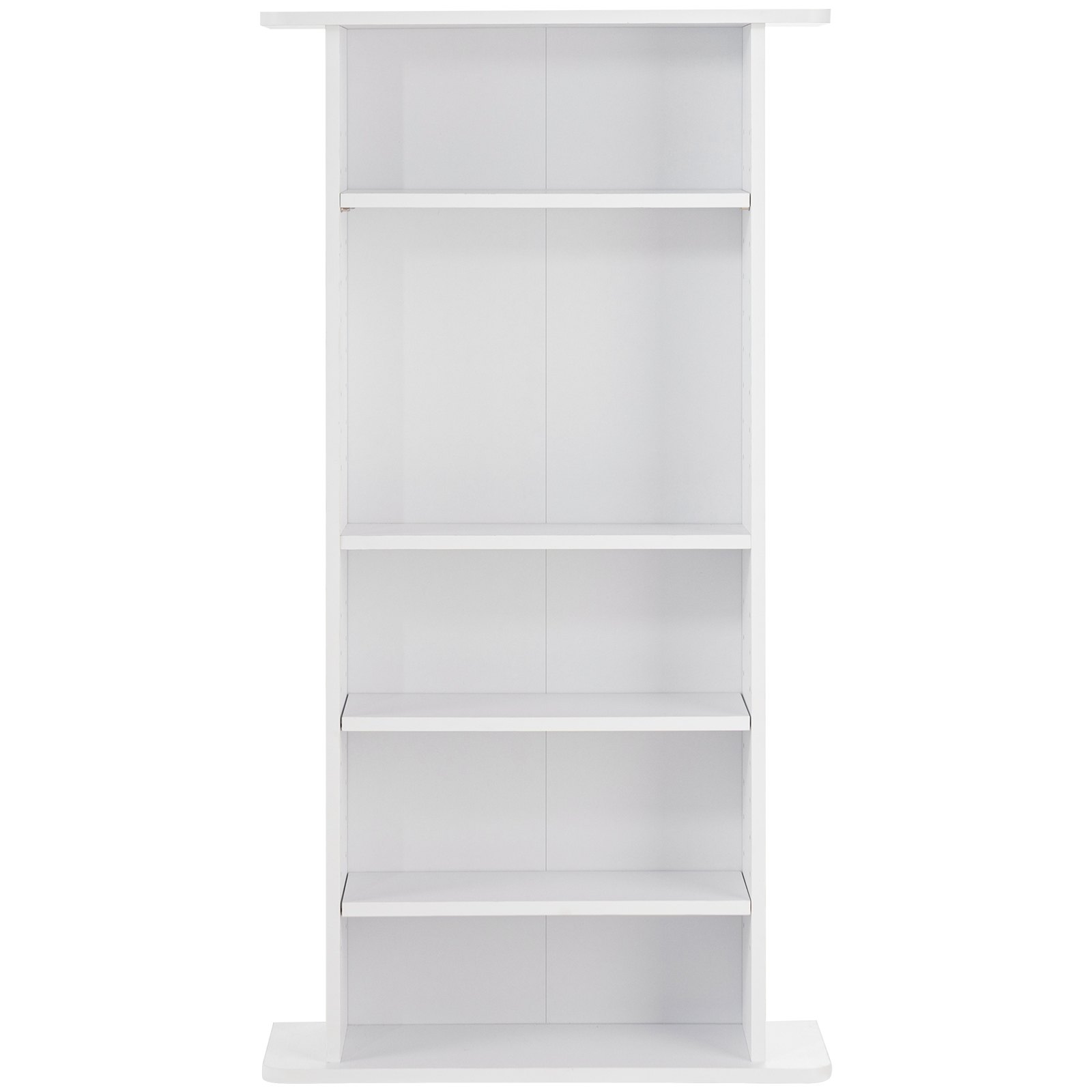 VEVOR Media Storage Cabinet, 5-layer DVD Shelf Holds up to 240 CDs, Adjustable CD Shelves, Protects & Organizes Music, Movie, Video Games or Memorabilia Collections, White
