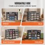 VEVOR Media Storage Cabinet, DVD Cabinet with Doors and Shelves, CD Storage Holds up to 576 CDs, Adjustable DVD Shelf, Protects & Organizes Music, Movie, Video Games or Collections-Espresso