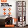 VEVOR Spinning Media Tower 4-sidet Revolving Media Tower 1040 CD'er Espresso