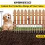 VEVOR Lot de 10 barrières pour animaux, 20,3 x 81,3 cm, barrière pour chien, fer Q235 sans creuser, piquets de sol pour clôture souterraine pour chiens, lapins, petits animaux, barrière sous la clôture pour jardin, terrasse, cour, extérieur