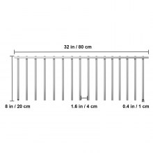 VEVOR 10 Pack Animal Barrier, 8"x32" Dog Fence Barrier, Q235 Iron No Digging Underground Fence Ground Stakes for Dogs Rabbits Small Animals, Barrier Under Fence for Garden Patio Yard Outdoor