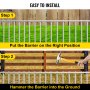 VEVOR 25 Pack Animal Barrier, 8"x32" Dog Fence Barrier, Q235 Iron No Digging Underground Fence Ground Stakes for Dogs Rabbits Small Animals, Barrier Under Fence for Garden Patio Yard Outdoor